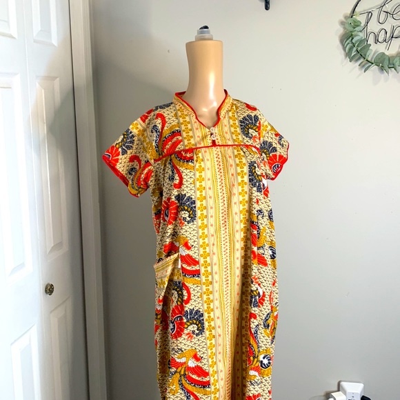 Vintage Mod Dress Mumu Summer Dress Retro - Picture 1 of 6